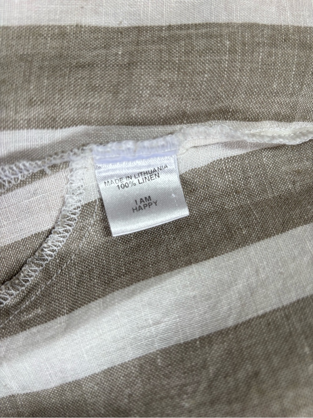 Flax Striped Wrap Tank Dress - Gray & White size small EUC - Picture 6 of 8